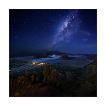 Gunarto Song 'Monster Galaxy In The Mountains' Canvas Art,24x24